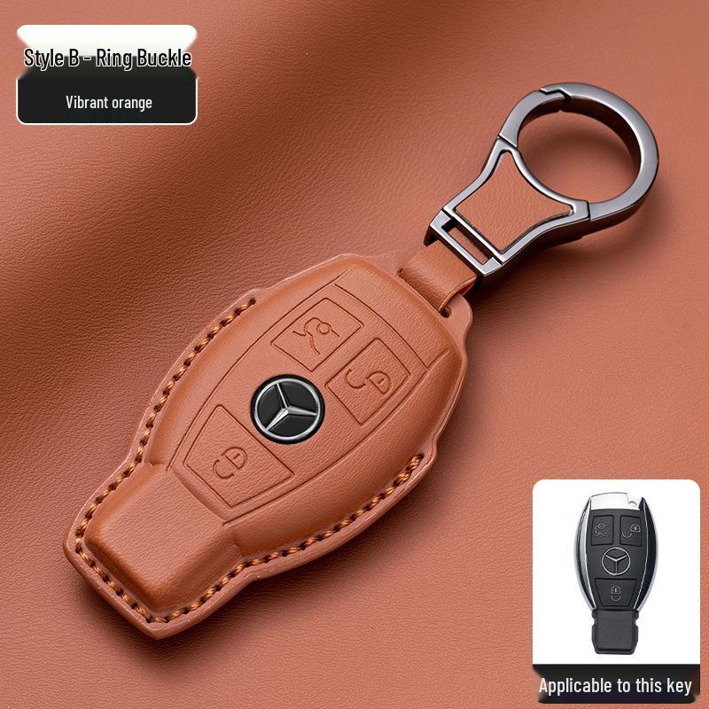 Оригинальный кожаный чехол-ключница Mercedes-Benz из кожи Наппа для GLE, GLAC200L, C260L, E300L, E-Class, S-Class и C-Class.