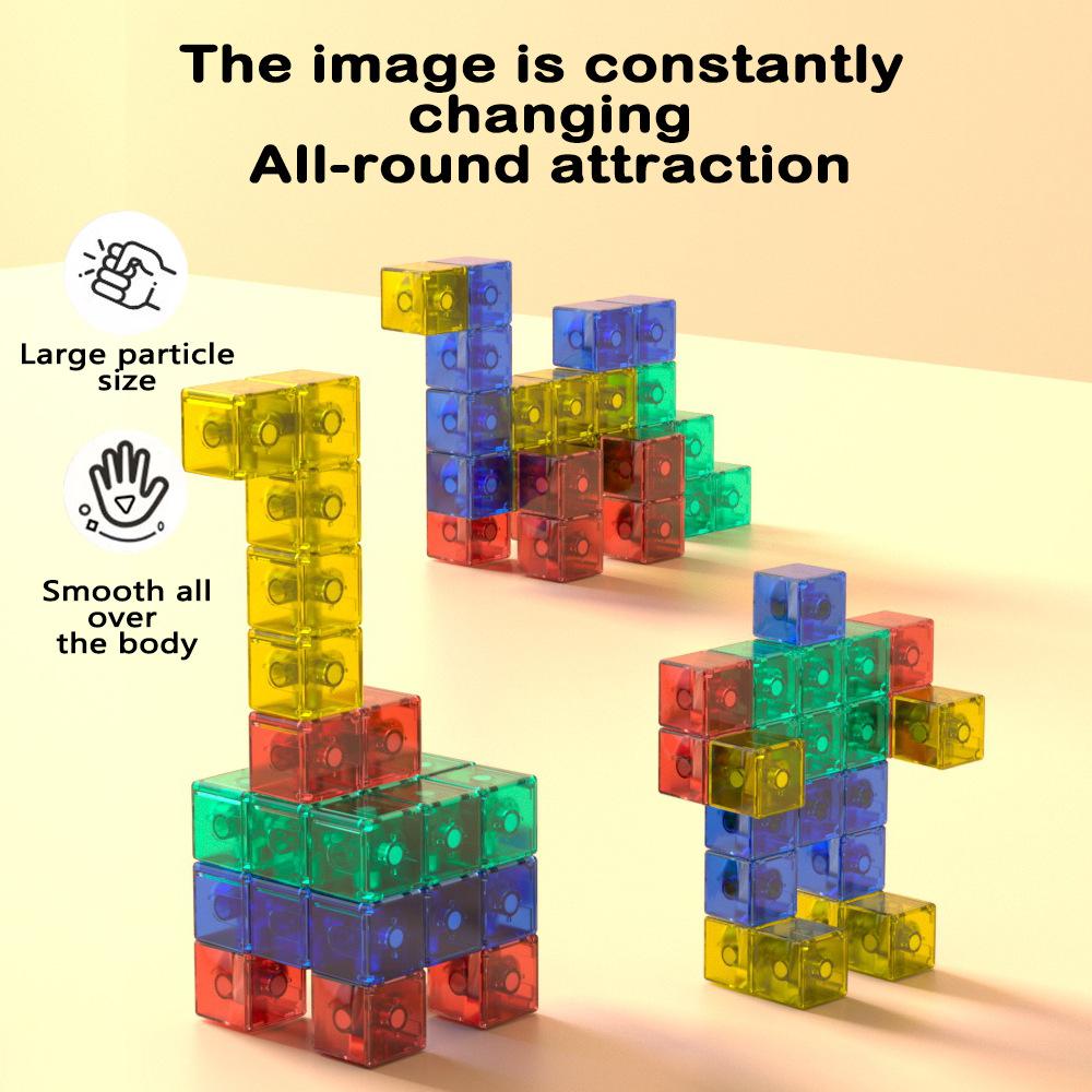 Детский набор для самостоятельного изготовления магнитных кубиков, строительные блоки, обучающие игрушки, магнитная геометрия, сборочные блоки, подарок для детей, строительные игрушки