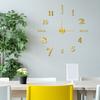 Современные скандинавские настенные часы на батарейках, тихие, с плавным ходом, с арабскими цифрами, 3D-эффект