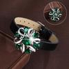 Elegant Multicolor Zirconia Flower & Water Drop Women's Copper Bracelet
