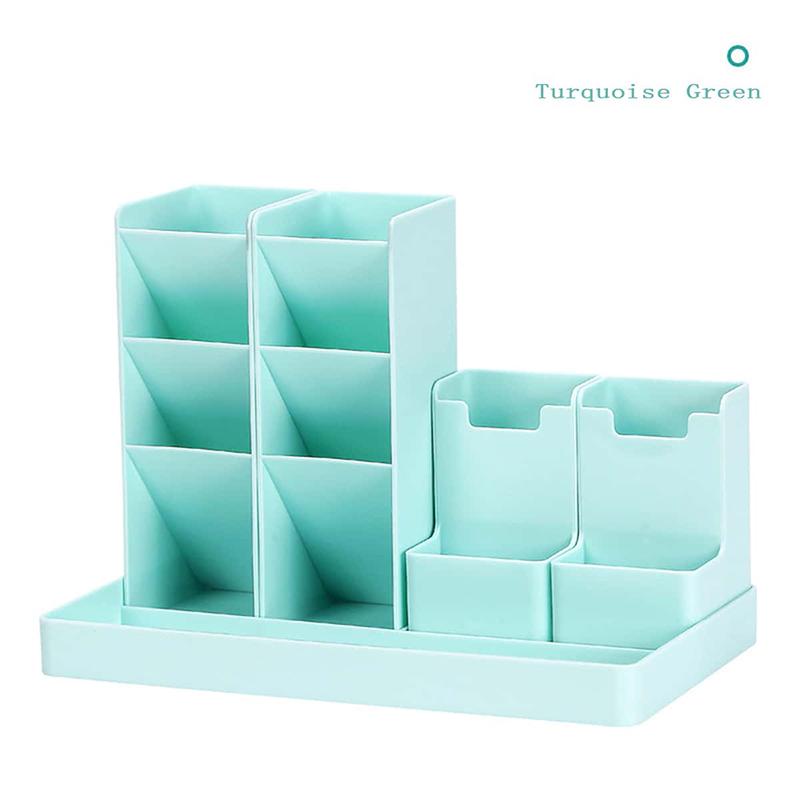 1PC Multi-functional Oblique Insert Pen Holder Student Desktop Combination Pen Bucket Storage Box for School Supplies