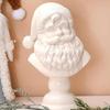 Resin Christmas Figurine Festival Decor Santa Head Bust High Quality Santa Bust Statue
