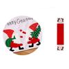 Christmas Table Runner Christmas Embroidered Santa Claus Tablecloth Xmas Placemat Decoration for Entrance Table and