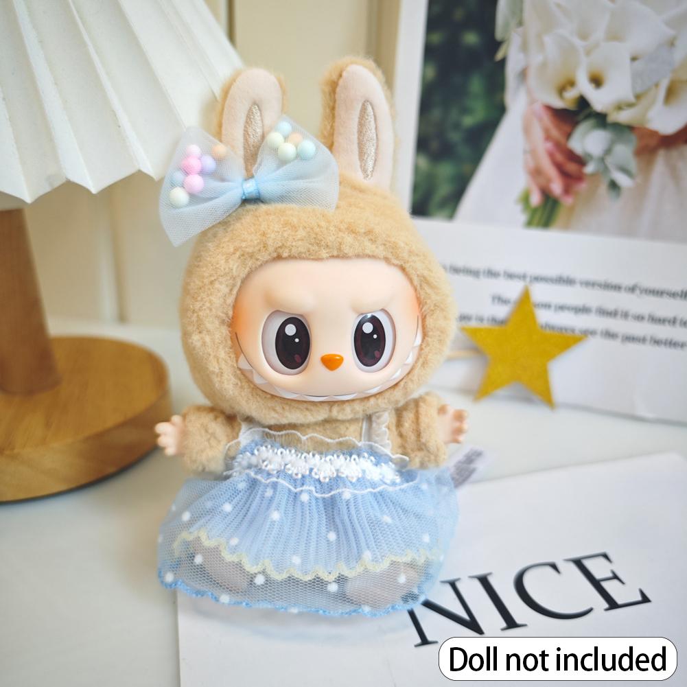 For 17cm Labubu Doll Clothes Fashion Clothes Hoodies Doll Clothes Color Match Hoodies Dolls Accessories Cute Decoration Little Cloths