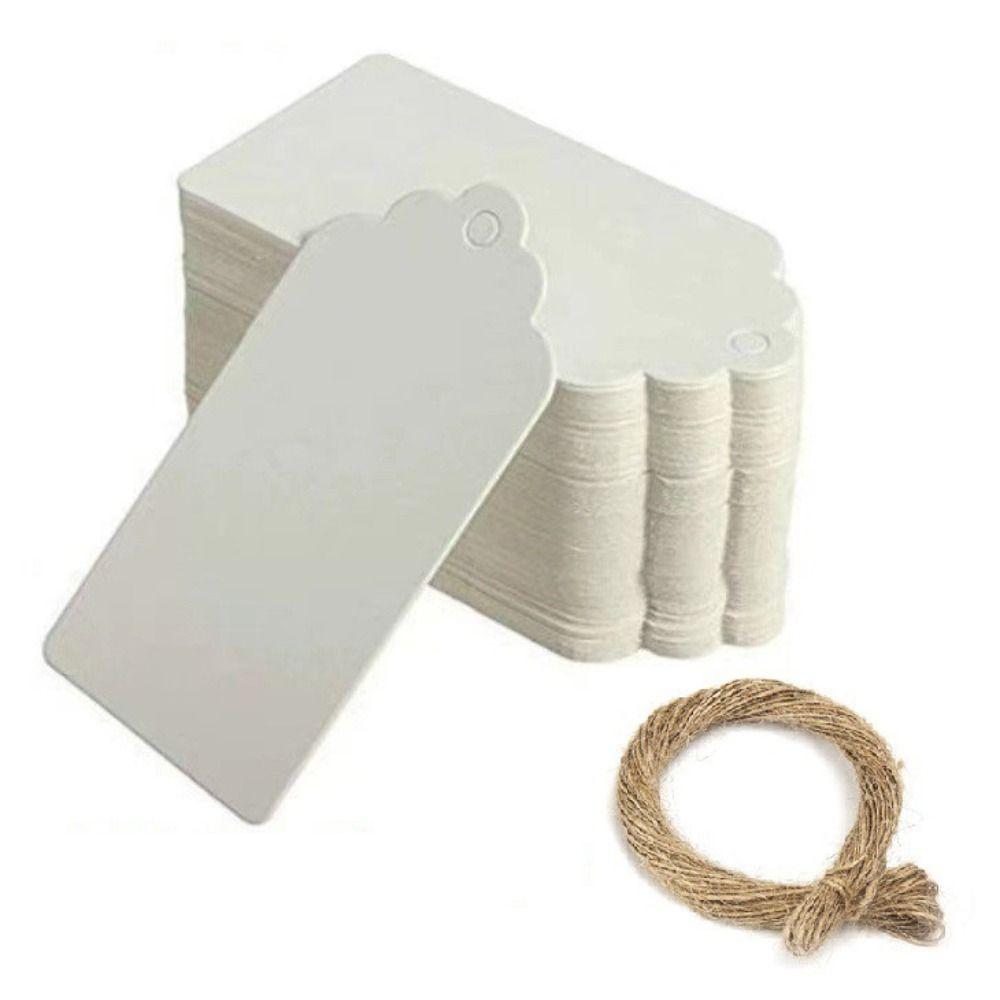 100 шт. Ручная работа DIY Этикетка-гребешок со шнурком Крафт-бумага Бирки для подвешивания Этикетка для упаковки Поделки