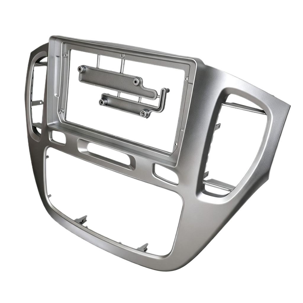 For TOYOTA HIGHLANDER 2000-2007 Silver 9 Inch 2 Din Car Stereo Radio Fascia Frame Refitting Dash Modification Panel Trim Bezel