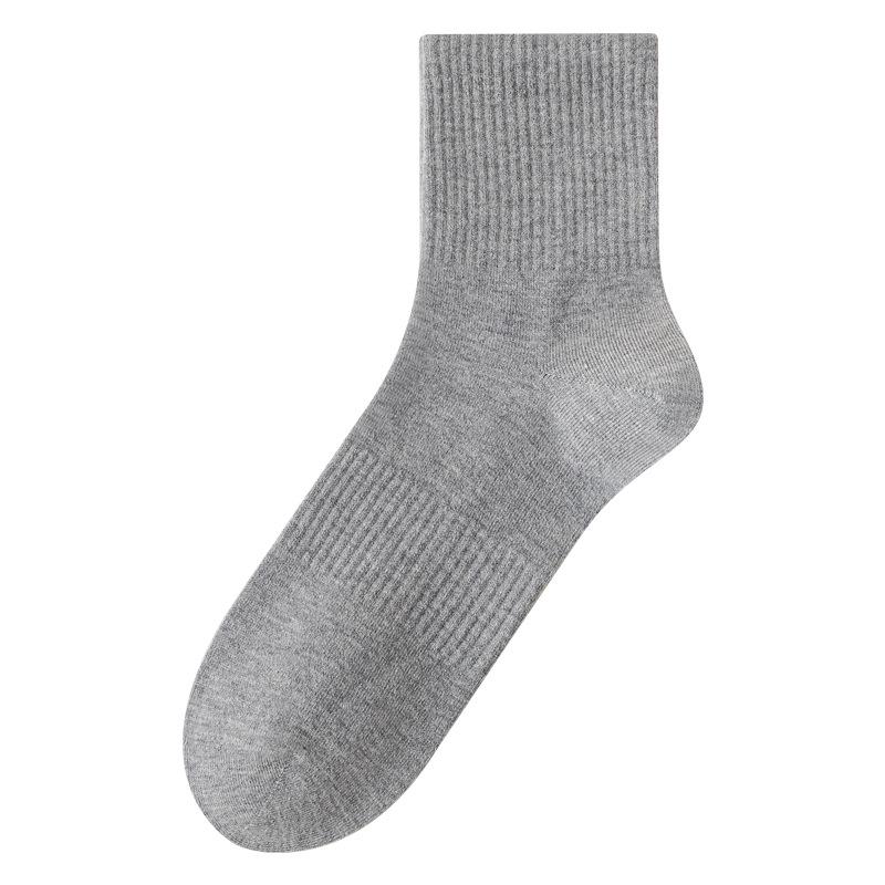 Men's Black Winter Wool-Acrylic Socks: Warm, Deodorizing, Antibacterial, All-Match.