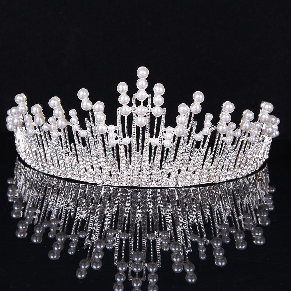 Европейский сплав невесты бриллиантовая жемчужная корона тиара Корона Феникс аксессуары для волос горный хрусталь изюминка
