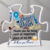 Acrylic Ornament Letter Print Block Puzzle Ornament Gift for Mother's Day Father's Day Anniversary Valentine's Day