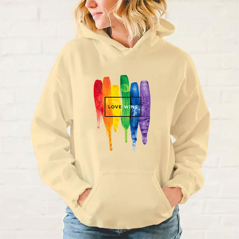 Худи в стиле y2k с принтом Lgbt Love Wins, мужские/женские толстовки, повседневное худи, пуловер с индивидуальностью