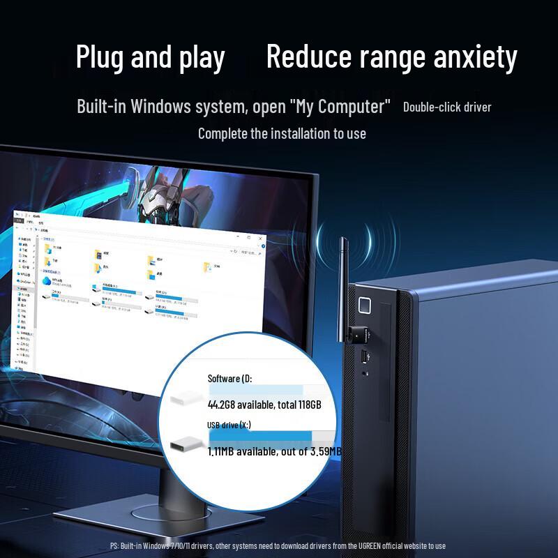 UGREEN USB WiFi 6 AX300 Wireless Network Adapter (CN version)