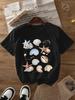Summer Playful Women's Casual Short Sleeve T-Shirt Shell Print Ocean Style Trendy Tops Hawaii Vacation Outdoor Fit Woman Clothes