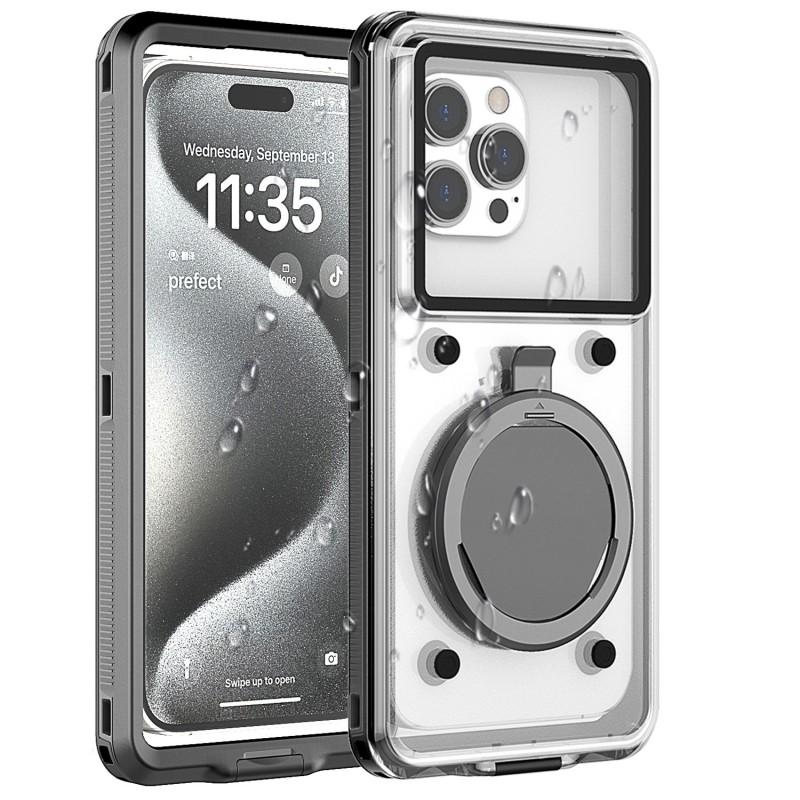 Waterproof Phone Case OPPO VIVO Up To 6.9 Inch Screen Shockproof Full Cover With Kickstand PC Material