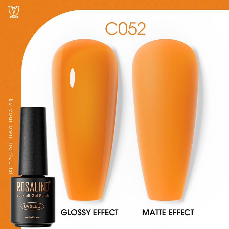 ROSALIND Красочный гель-лак для ногтей, блестящий гибридный лак, полуперманентный лак для ногтей, матовый верхний базовый слой, гель-лак для ногтей