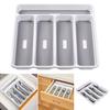 5 Compartments Cutlery Organizer Plastic Knife Fork Storage Tray Cutlery Tray