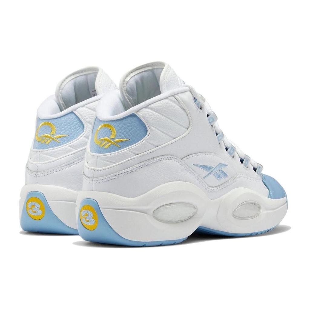 Reebok Мужские кроссовки Question Mid On to the Next Унисекс Белый Облачно-белый Жидкий-синий GW8854