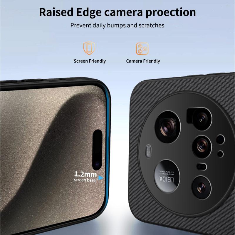 Чехол для Xiaomi 15 Ultra, совместимый с MagSafe, WANLONFENG Серия TQ, Текстура углеродного волокна, ПК ТПУ, Чехол для телефона