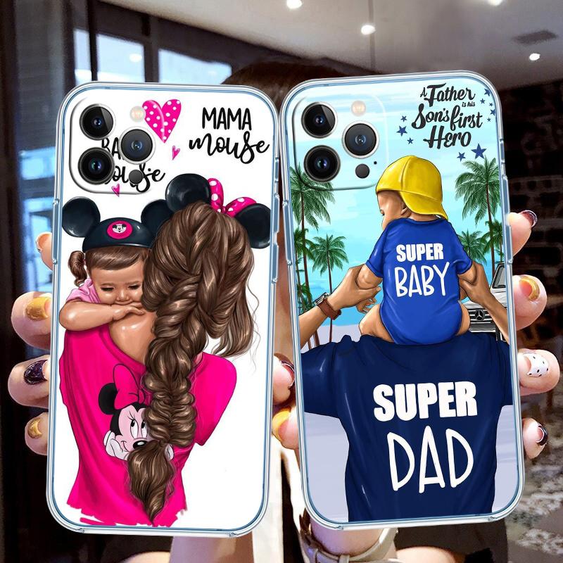 PP61 Supr Baby Мама Девочка Прозрачный Мягкий Чехол для Телефона для Samsung Galaxy A04 A04S A14 A23 A34 A54 M23 M33 M52 M53