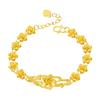 Sand Gold Brass Gold Flower Bracelet Jewelry Vietnamese Sand Gold Plated 24k Gold Bracelet for Women