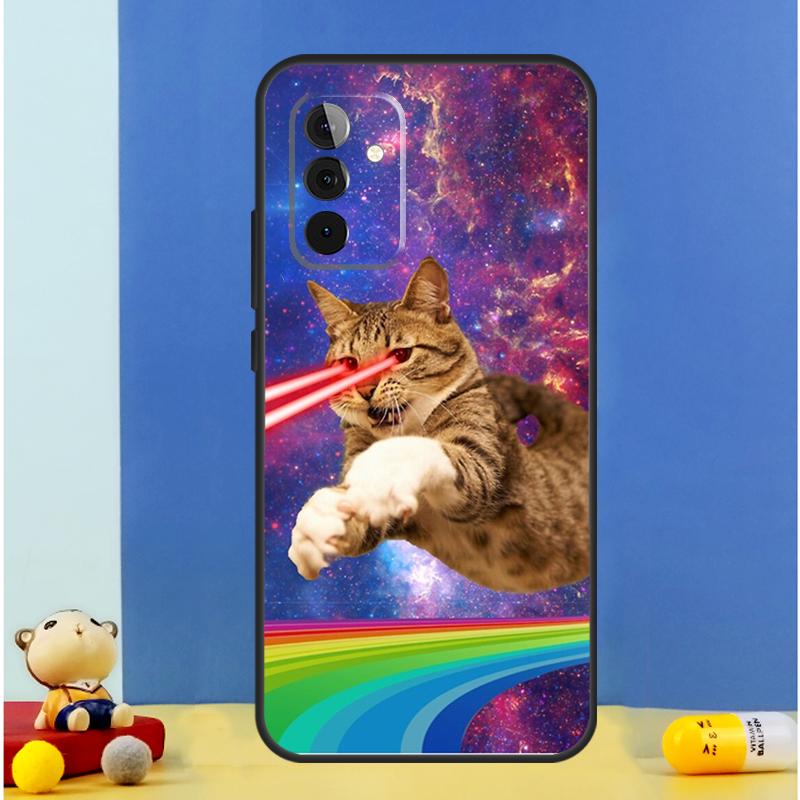 Чехол с кошкой в космосе для Samsung Galaxy A16 A36 A56 A06 A54 A34 A14 A13 A53 A12 A22 A32 A52 A35 A17 A15 A55