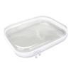 1/3Pcs Double Zippered Hard Pouch Storage Box Transparent Design Stackable Waterproof Cosmetic Storage Organizer Travel Small Toiletry Bag