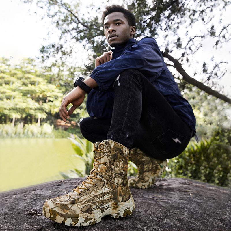 Мужские ботинки Desert, мужские повседневные высокие армейские ботинки, большие размеры, камуфляж, хаки, походная обувь для джунглей