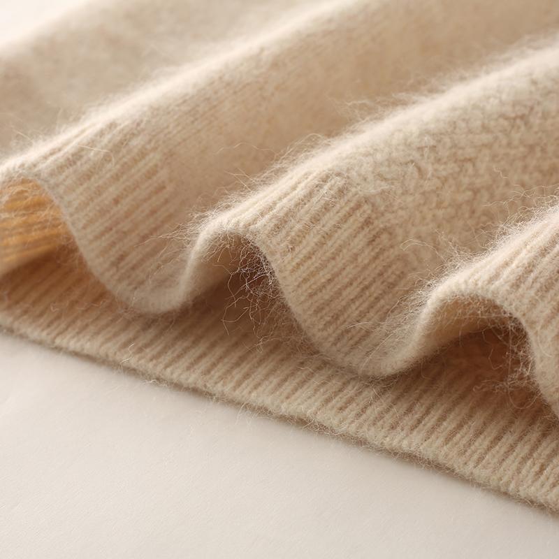 Женский кашемировый свитер Qinghe кашемир 30% кашемир 30% норка 30% шерсть 10% нейлон Женский осенне-зимний толстый кашемировый свитер мягкий и теплый