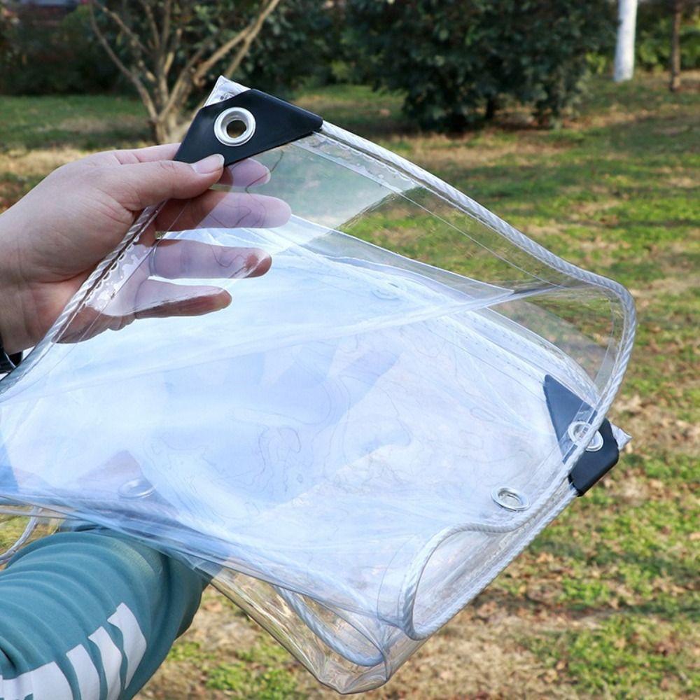 Прозрачный ПВХ Прозрачный Дождевик Утолщенный Материал Дождестойкая Ткань Навес для Перголы