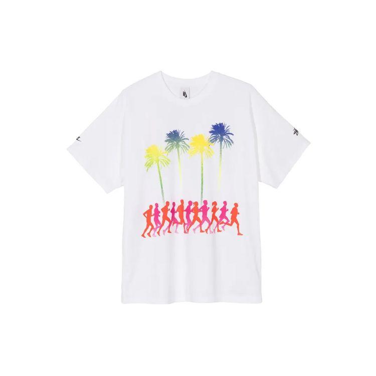 Nike Футболка X Stussy Douglas Firs To Palm Trees, белые топы унисекс, CU9258-100