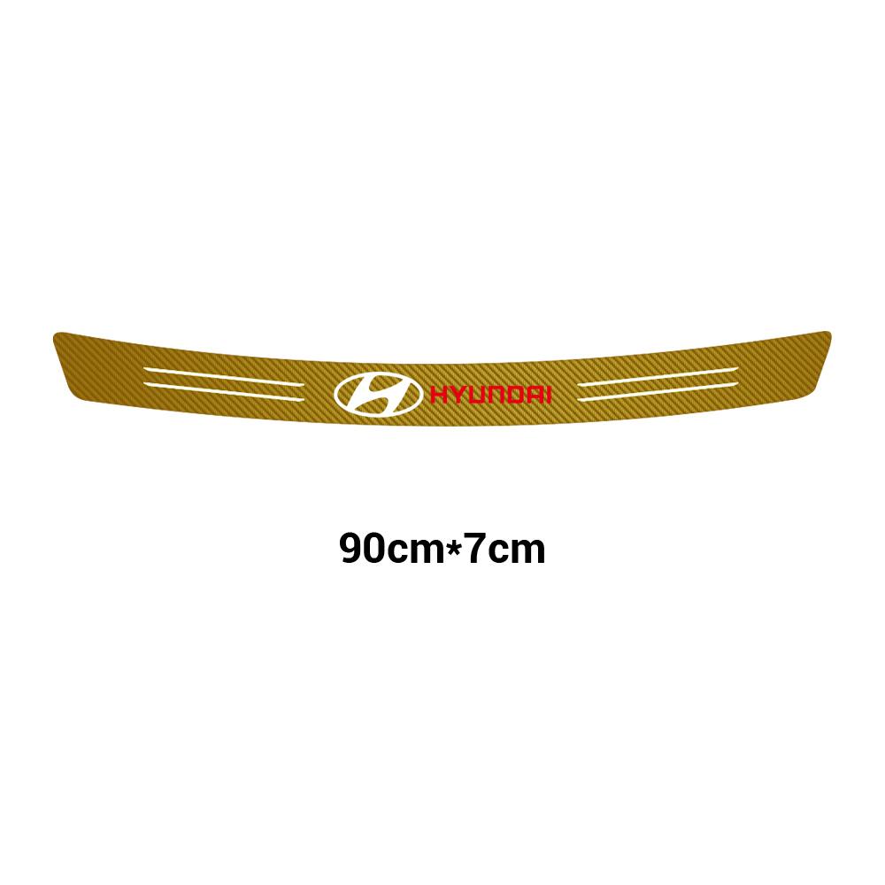 Car Accessories Carbon Fiber Trunk Bumper Sticker Guard Plate Protector For Hyundai Accent Matrix Moinca Santa Fe ix20 i40 Azera KK8