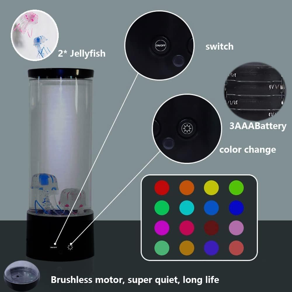 Медуза Лава Медуза 17 цветов Медуза Аквариум Настольная атмосфера Лампа с дистанционным управлением Аквариум Ночной Светильник для Домашнего Офиса Настольный Отличный Подарок для