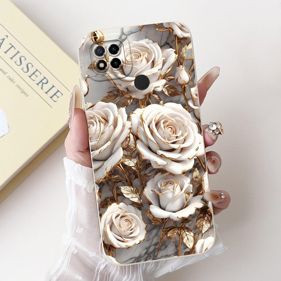 For Xiaomi Redmi 9C NFC Case Redmi9C Shockproof Cover New Stylish Flower Butterfly Soft Bumper For Redmi 9 Activ Phone Bag Shell