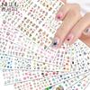 12 Patterns French Tips Nail Slider Stickers Tattoo Geometric Lines Water Decals Nail Art Transfer Water Decals Manciture Decoration