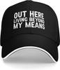 Здесь, живя не по средствам, Бейсболка Полиэстер Регулируемая Snapback Уличная шляпа для взрослых