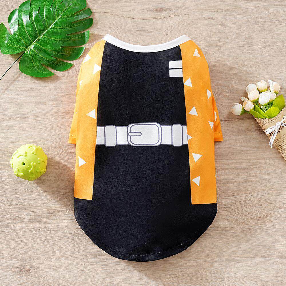 Anime Pets Cosplay Rengoku Kyoujurou Pet Cosplay Photography Rengoku Kyoujurou Cat Clothes Dog Ghost Killing Team Pets