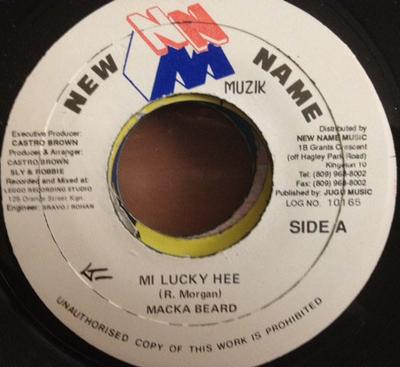 7-дюймовая пластинка MACKA BEARD Mi Lucky Hee 10165 New Name Muzik Ямайка Регги Ска Даб Б/у