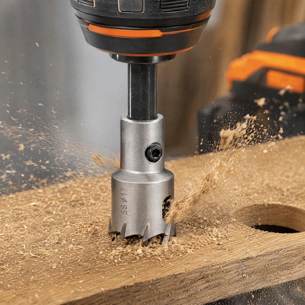 High Speed Steel Drill Bit Hole Saw 17mm Diameter High Speed Steel Cutter HSS Drill Bit For Wood