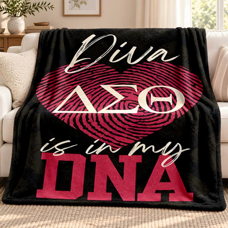 Delta Sigma Theta 1913 blanket Flannel Blanket Soft Cozy Plush Throw for Sofa Bed Lightweight Home Decoration Outdoor camping