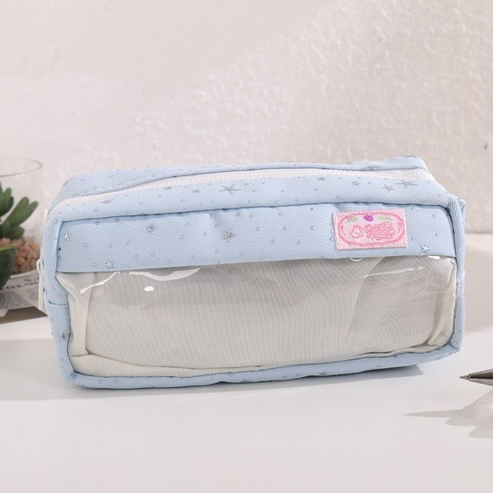 Large-capacity Pen Bag Star Print Pencil Pouch Portable Stationery Pouch  School Supplies