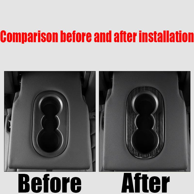 For Volkswagen Touareg MK3 -2024 rear armrest water cup panel decorative frame car interior decoration modification parts