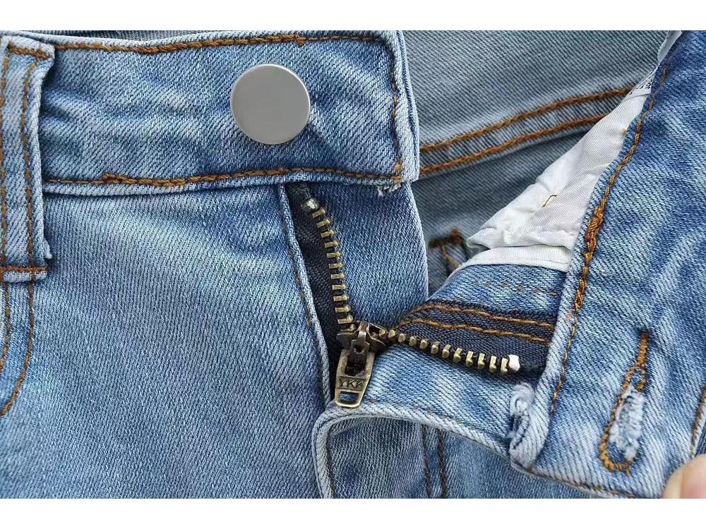 Корейские пикантные джинсы клеш с высокой посадкой: Эластичные облегающие брюки скинни на весну/осень 2024