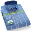 Men's Bamboo Fiber Wrinkle-Resistant Business Casual Plaid Shirt