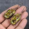 Peridot Handmade Copper Wire Wrap Jewelry Earring 2.56" l1R73