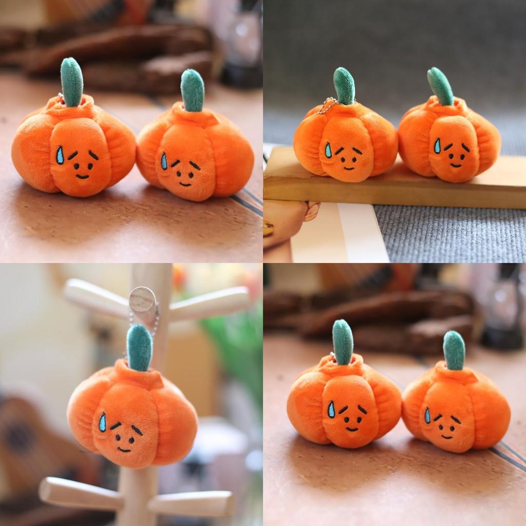 Pumpkin Plush Mini Keychain Super Soft Short Plush Toy Halloween Decor Home