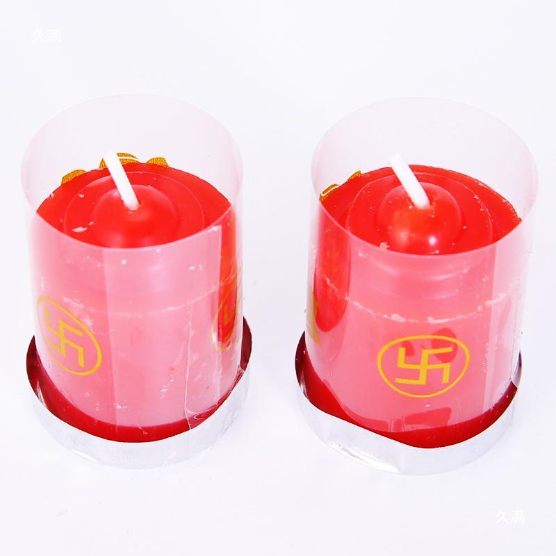 Windproof Red Candles for Qingming, Winter Solstice, and Memorial Ceremonies