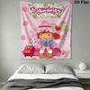 Strawberry Shortcake A Wall Hanging Printed Fabric Blanket Decorative Tapestries for Bedroom Living Room Home Decor
