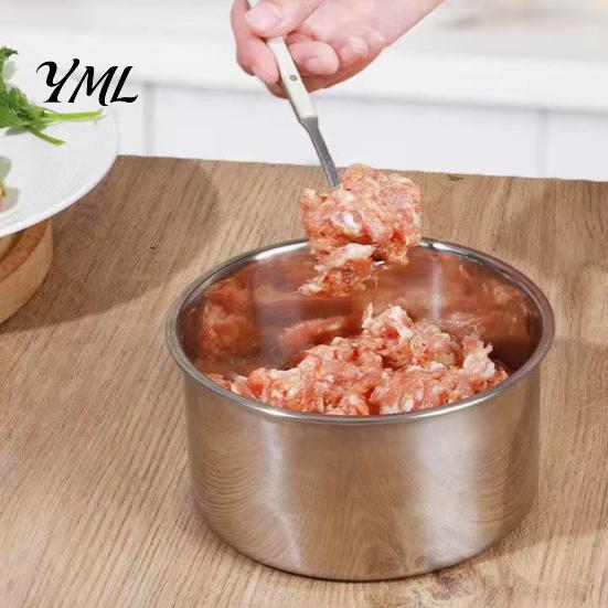 Falafel Press Mold Stainless Steel Meatball Maker, 6/12-Hole Manual Meat for Homemade Fish Ball Maker Tool Beef Pork Balls, Non-Stick Shaper,