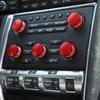 Для Nissan GTR R35 2008-2016 алюминиевый сплав красный автомобильный кондиционер ручка громкости крышка декоративное кольцо наклейки автомобиль