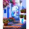 Painting By Numbers DIY 40x50 50x65cm Flower Path by the Sea Landscape Canvas Wedding Decoration Art Picture Gift
