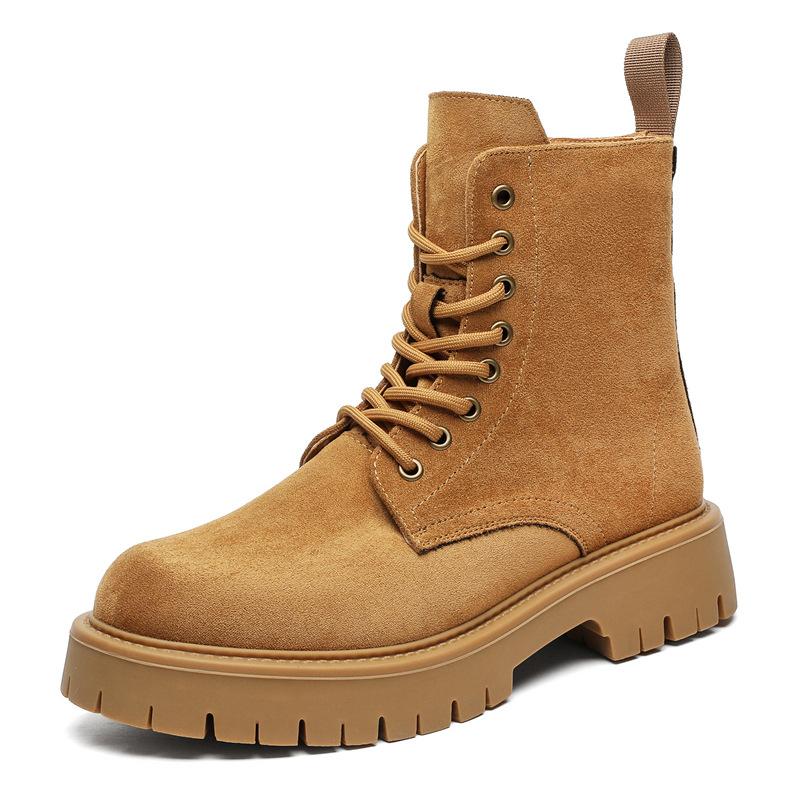 Ботинки Rhubarb мужские дерби 2024 новые зимние ботинки Мартина с высоким верхом и большим носком, рабочие ботинки 3302-R